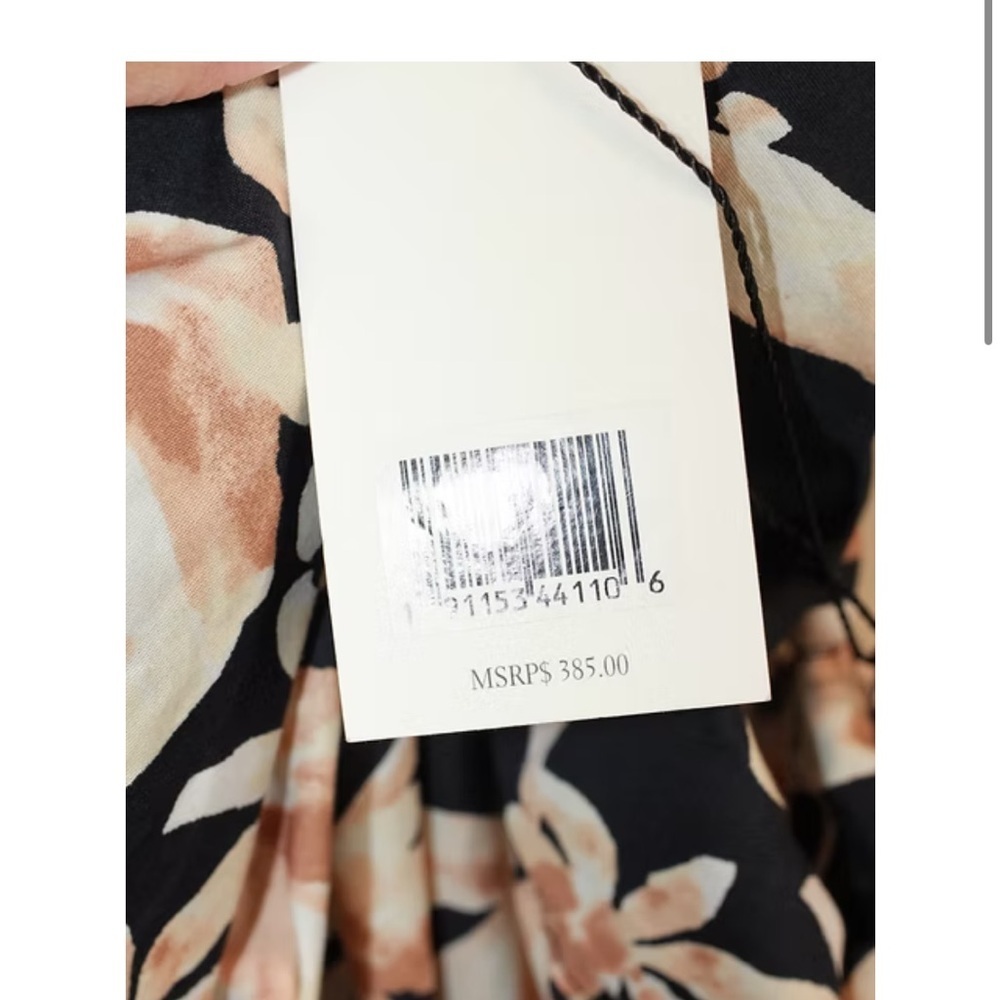 Floral Black and Cream Women's Cut Out Jumpsuit Jason Wu Small Floral - Picture 3 of 7